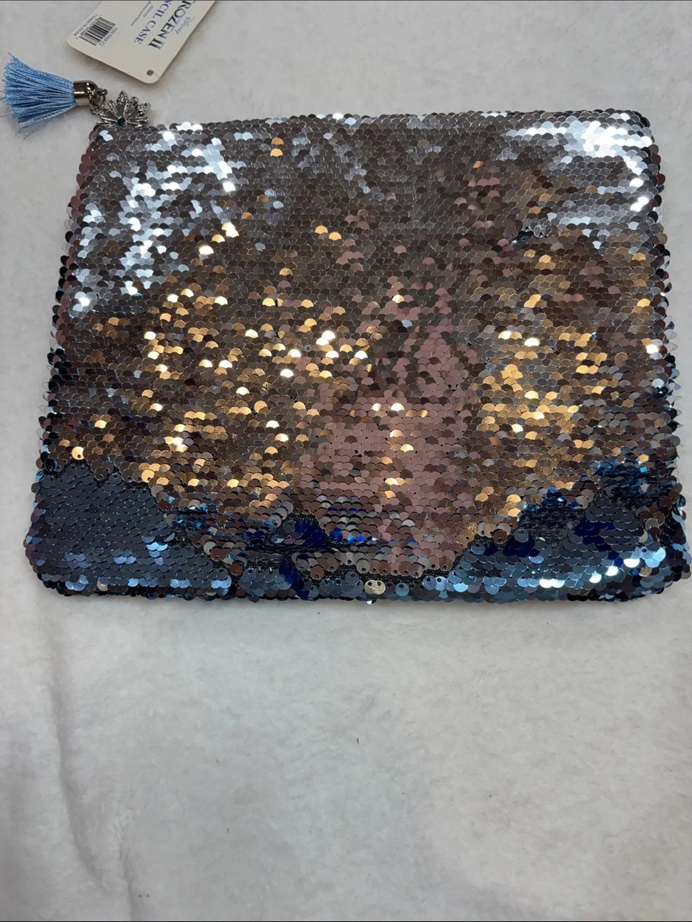 Disney Frozen II Reversible Sequin Pouch in Blue and Silver